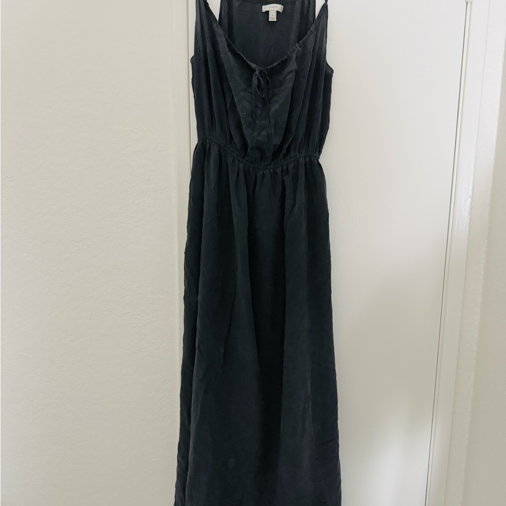 J. Crew Dark Gray Strap Maxi Sundress Size 8